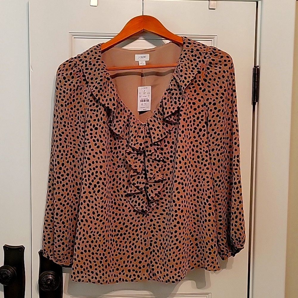 J. Crew Animal Print Blouse - Small